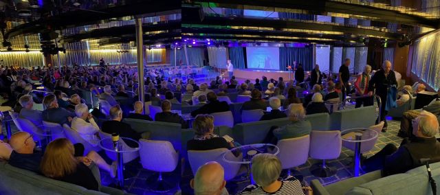 Ian gives annual lectures on the Balmoral Cruise Ship